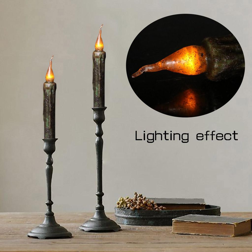 NEW Black Flameless LED Candle Battery Wax Candle for Candle Dinner Decor