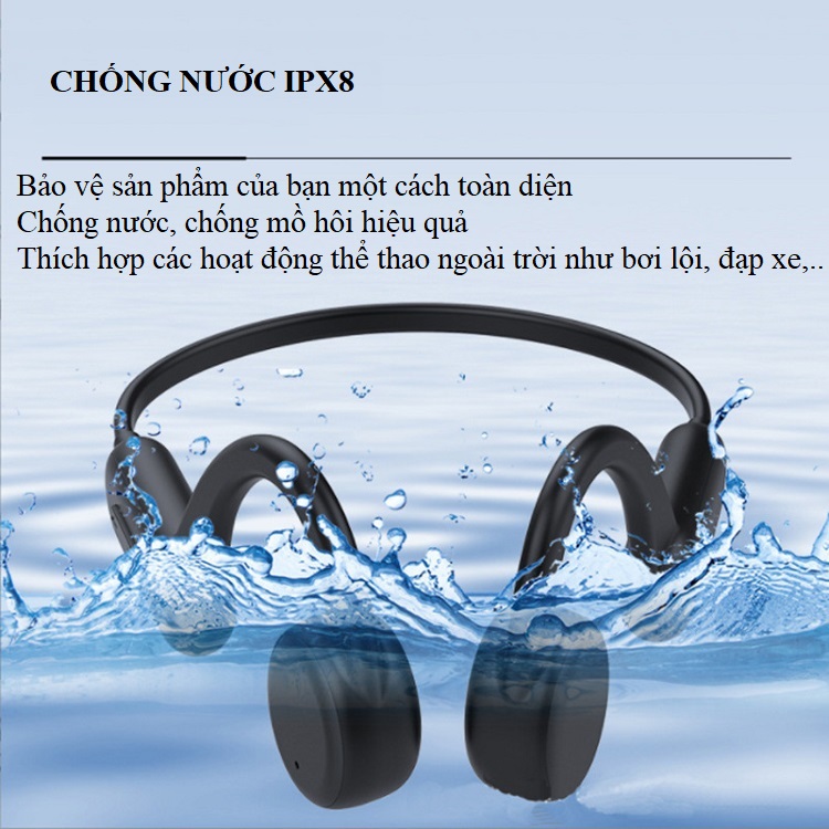 Tai Nghe Dẫn Xương Bơi Lội X18pro (bộ nhớ trong 8Gb)-Chỉ số chống nước IPX8 chống nước chống mồ hôi hiệu quả