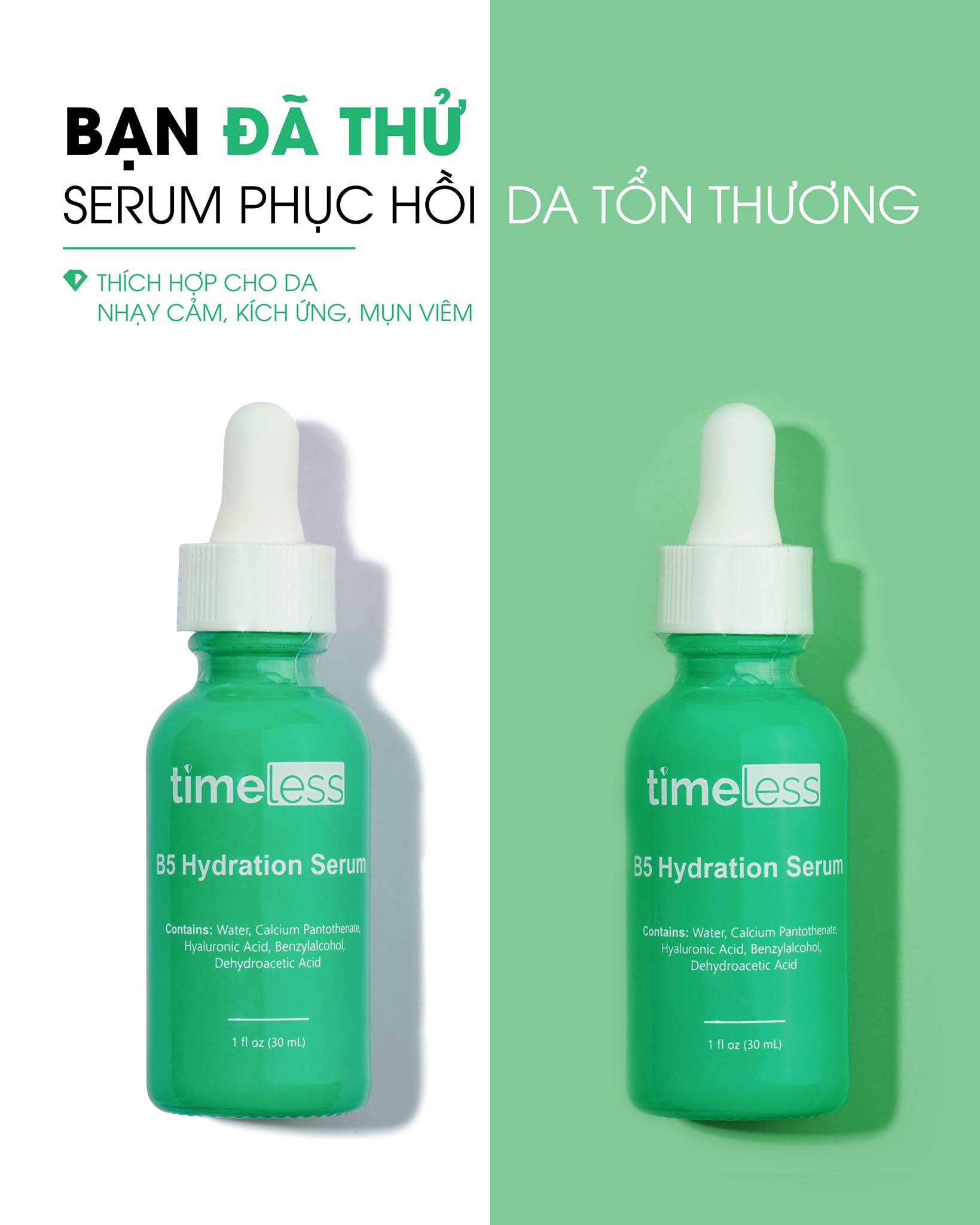 Tinh Chất Làm Dịu, Phục Hồi Da Time less Vitamin B5 Serum 30ml- Hàng nhập khẩu