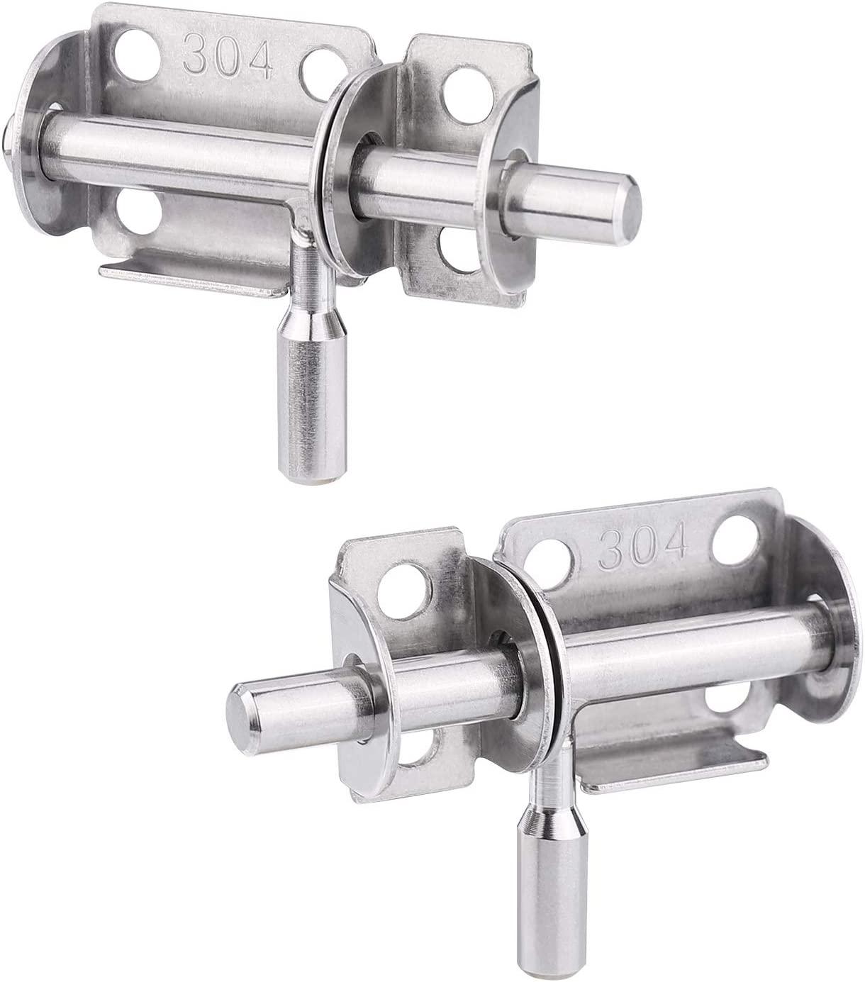 Một bộ 4 khóa cửa trượt, Khóa cửa trong vườn, Chốt cửa trượt bằng thép không gỉ, Khóa cửa gỗ, Khóa cửa trượt phòng tắm, Phòng ngủ