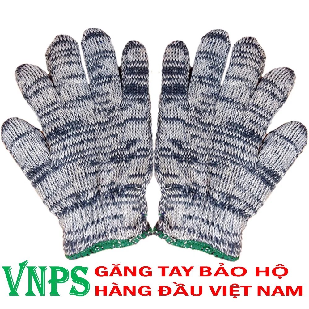 Combo 2 Đôi Bao Tay Len Bảo Hộ Lao Động, Làm Vườn Màu Muối Tiêu Loại Dày 60G/Đôi