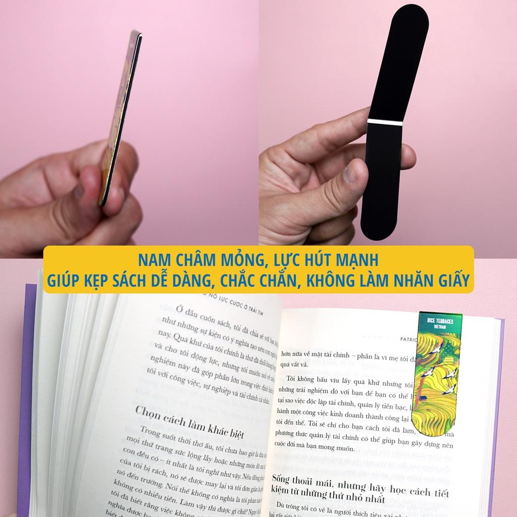 Magnetic Bookmark Đánh Dấu Sách Nam Châm Saigonir Size 2.5x7cm Hình ảnh đặc trưng Việt Nam Lực hút Magnet Mạnh Souvenir