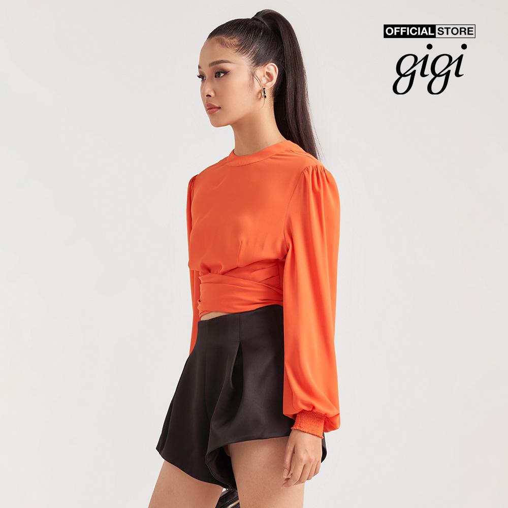 GIGI - Áo kiểu nữ tay dài cột eo nữ tính G1201T212230