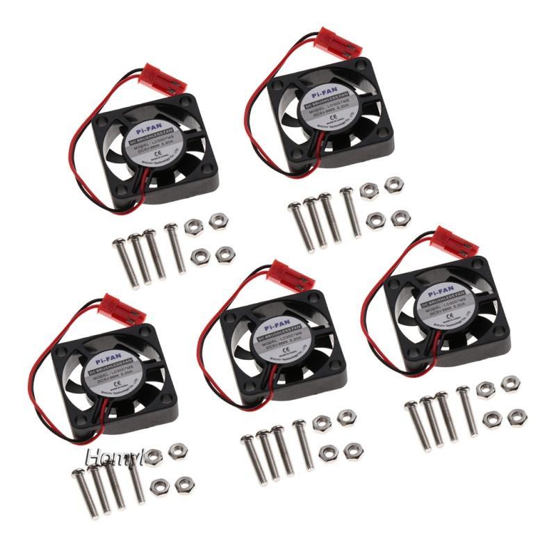 Bộ 5 Quạt Tản Nhiệt Cpu Không Chổi Than 30x30 X 7mm Cho Raspberry Pi