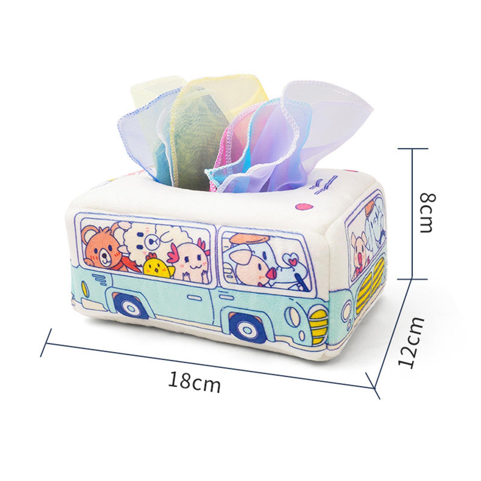 2x Baby Tissue Box with Hand Towel Sensory Toys for Preschool Toddlers