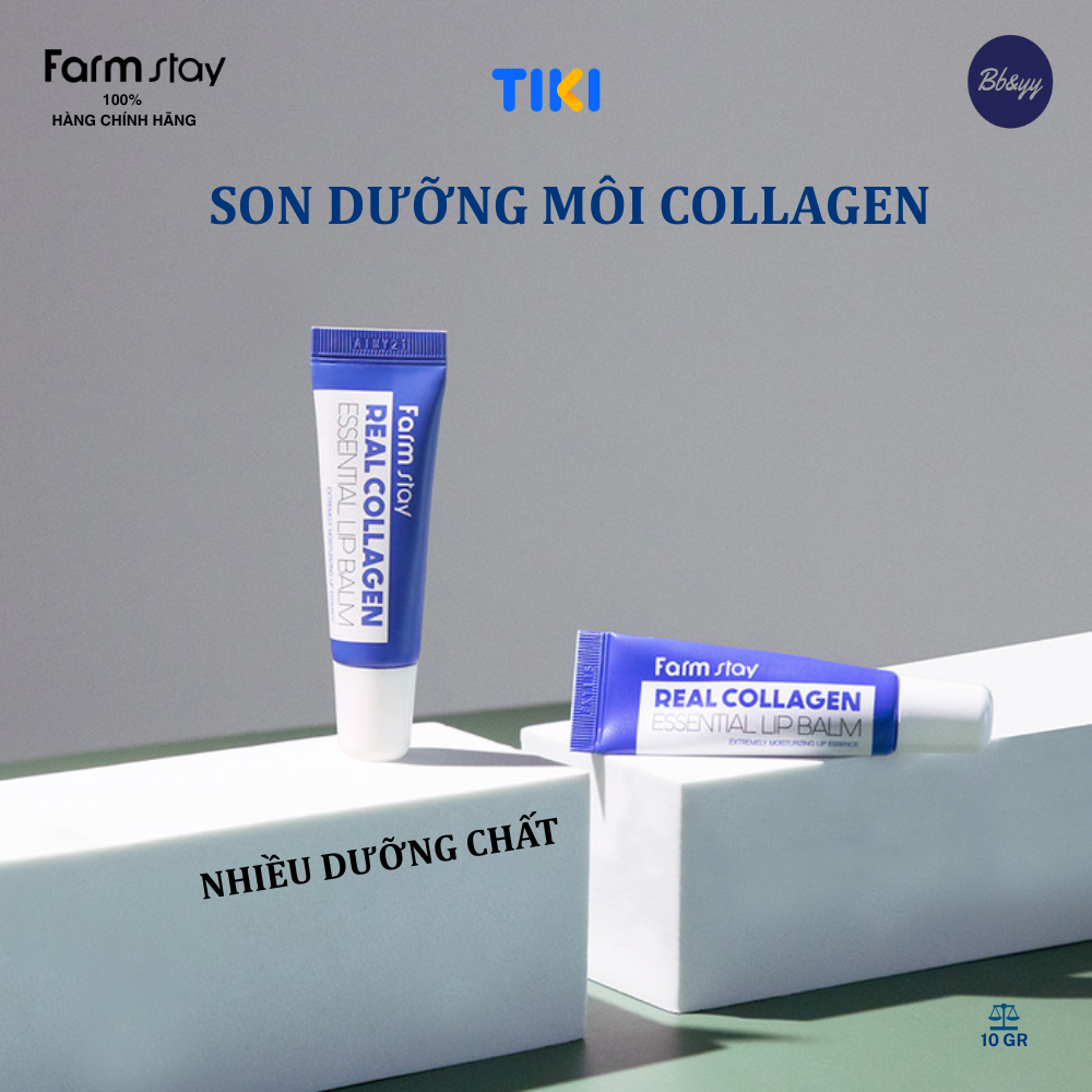 Son dưỡng môi Collagen _ Farmstay Real Collagen Essential Lip Balm