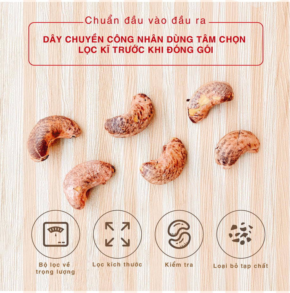 Hạt Điều Không Muối 1kg Dan D Pak