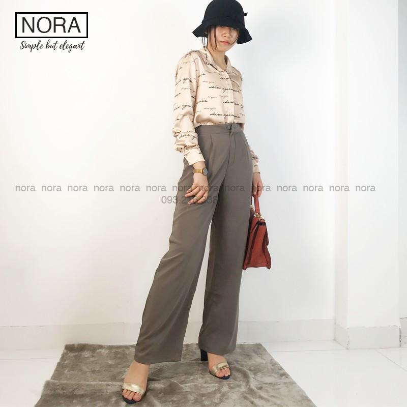 Quần Ống Rộng Culottes Xuông Dài 100cm, Quần Vải Suông Rũ Siêu Mềm Cao Cấp | NQ02 | Ghi Rêu