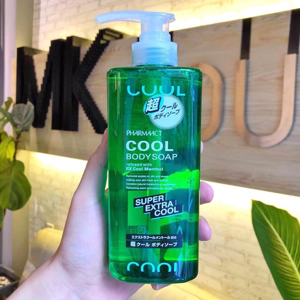 Sữa Tắm Nam Nhật Bản Bạc Hà Siêu Mát Lạnh Pharmaact Extra Cool Body Soap