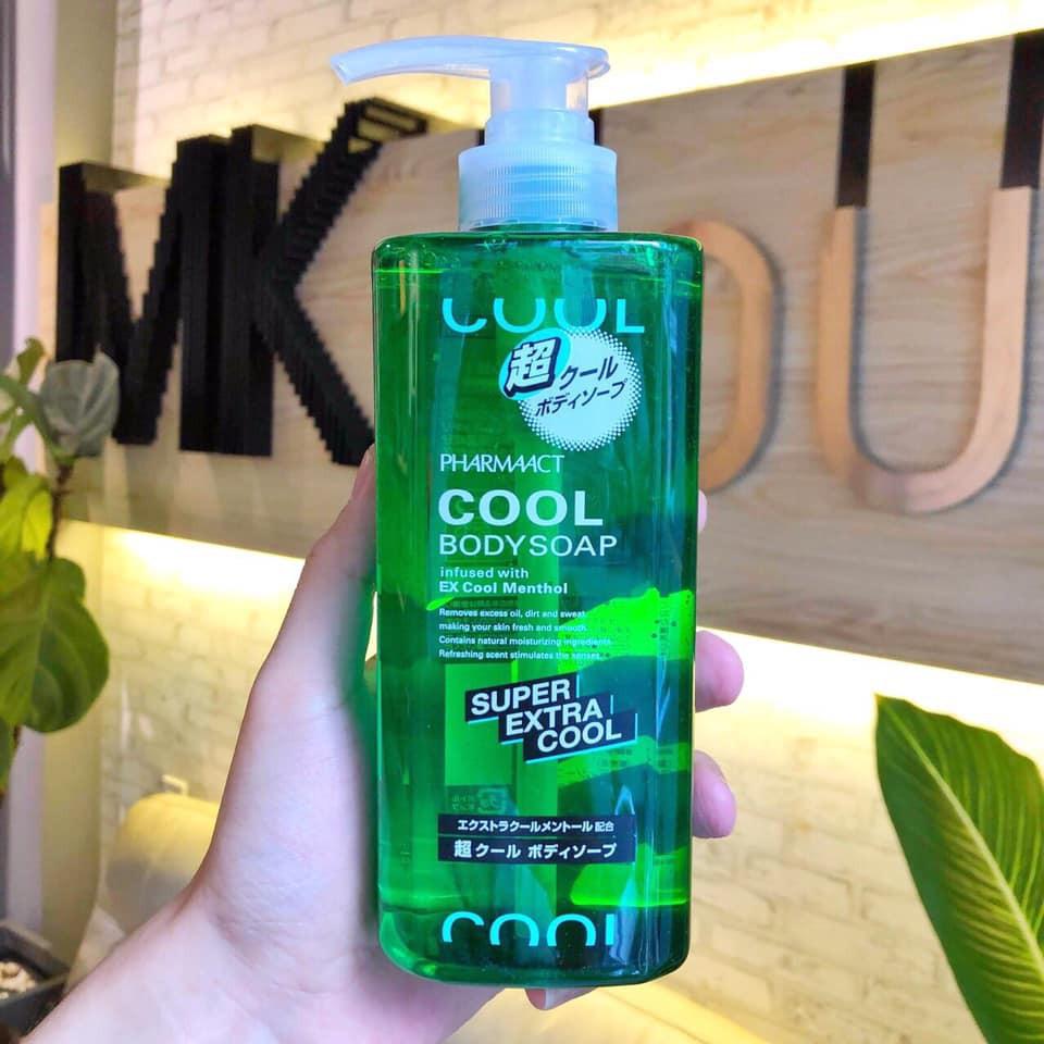 Sữa Tắm Nam Nhật Bản Bạc Hà Siêu Mát Lạnh Pharmaact Extra Cool Body Soap (550ml)