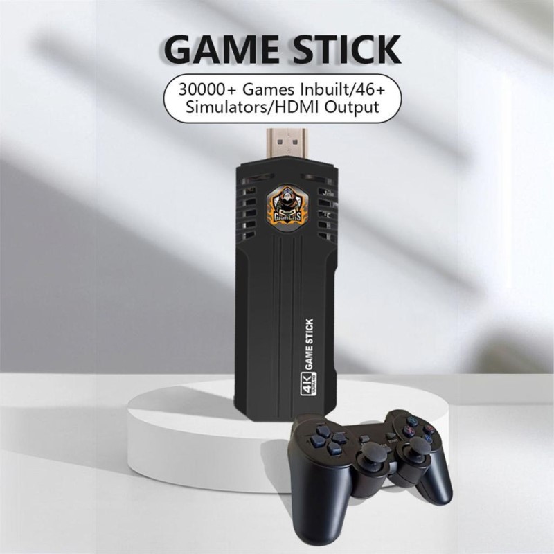 Bộ Máy Retro Gamestick X2 64G 2 tay cầm kết nối HDMI cho màn hình Tivi máy chiếu hàng nhập khẩu