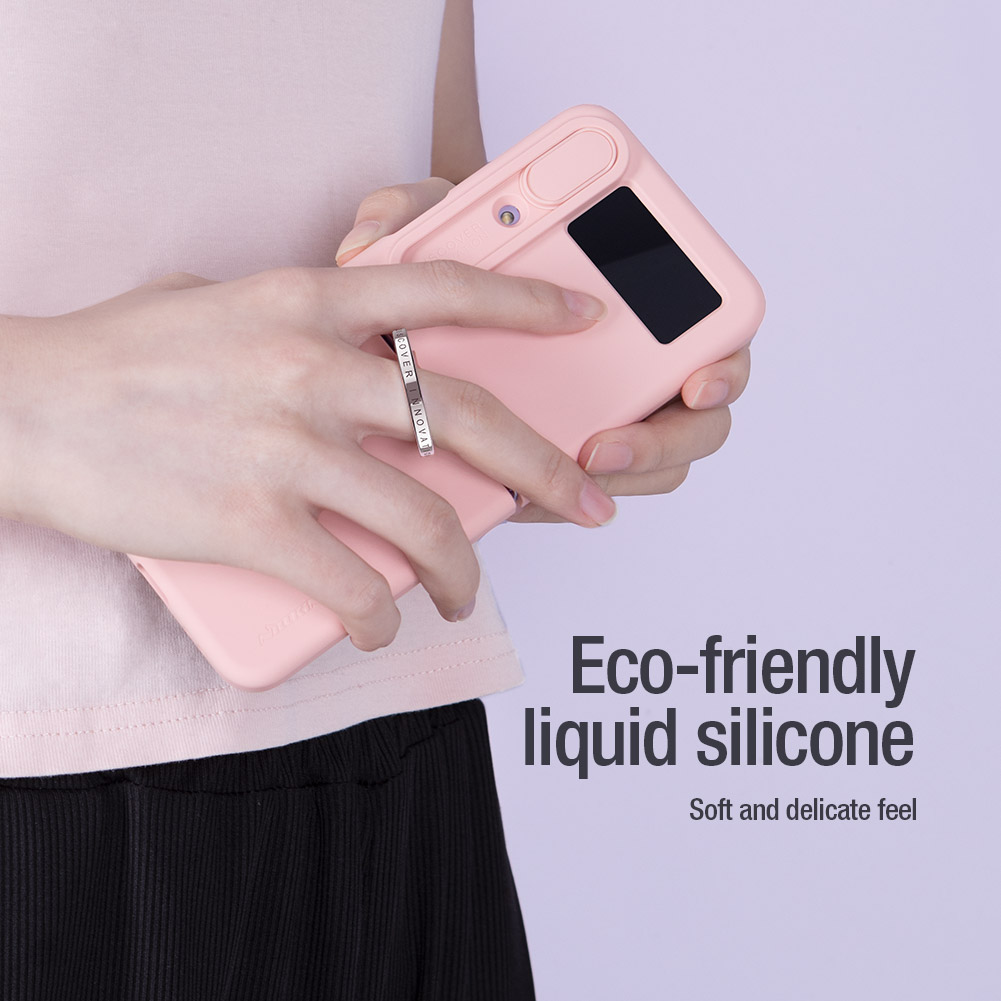 Ốp lưng dành cho Galaxy Z Flip 4 Nillkin Camshield Silky Silicon- hàng chính hãng
