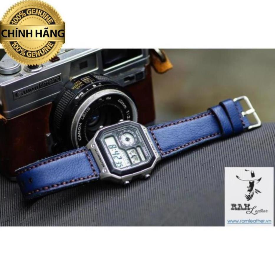 DÂY ĐỒNG HỒ DA BÒ THẬT XANH NAVY – RAM CLASSIC 1958 CHÍNH HÃNG