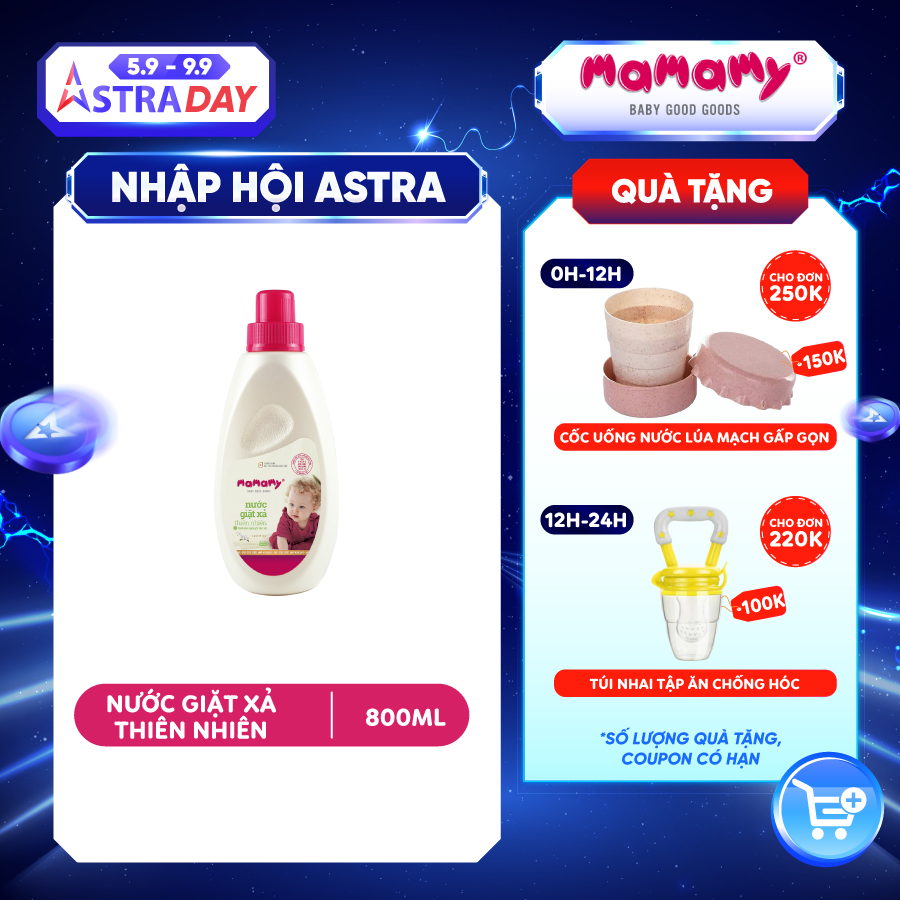 Chai Nước giặt xả thiên nhiên Mamamy 800 ml