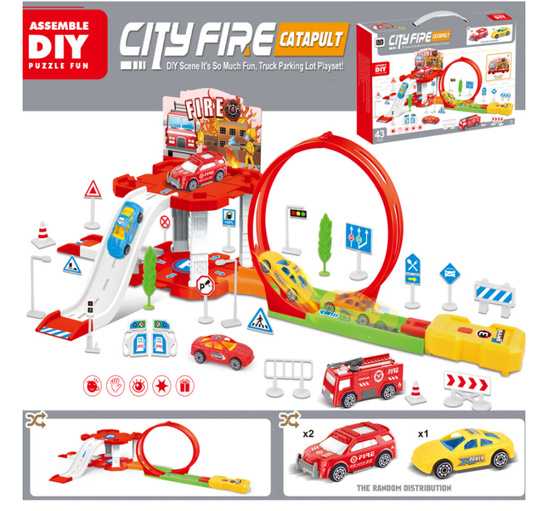 Bộ lắp ráp đường đua xe ô tô City Fire
