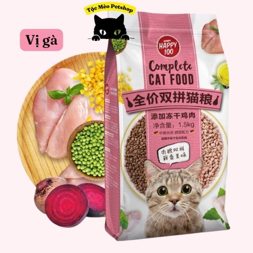(1,5kg) Hạt Cho Mèo Gầy- Hãng Wanpy Happy 100