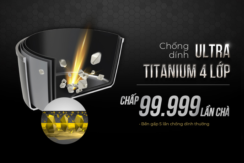 Bộ nồi chống dính ultra titanium SUNHOUSE ST2210B - Bộ 3 món Bảo hành 3 năm-Hàng chính hãng