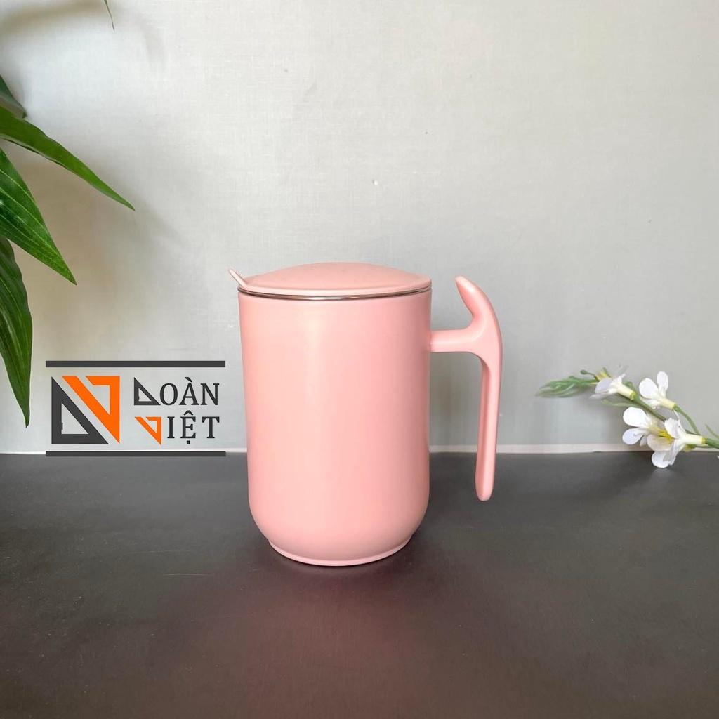 CA INOX SUS 304 CÓ NẮP- màu PASTEL sang trọng 400ml- CỐC UỐNG NƯỚC, TÁCH uống trà, cà phê - kiểu dáng hiện đại