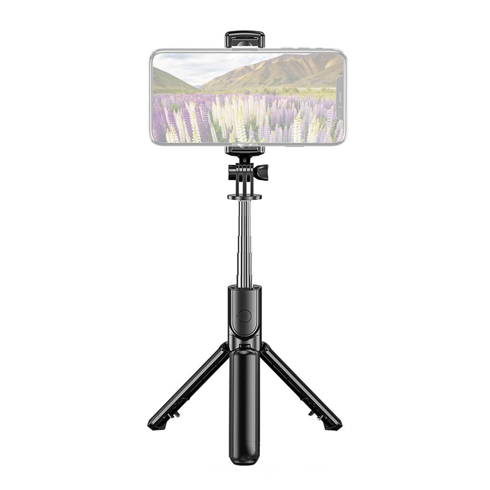 Gậy chụp ảnh tự sướng có thể mở rộng mini 5 phần được tích hợp với giá ba chân để bàn với điều khiển từ xa BT Tương thích với Huawei
