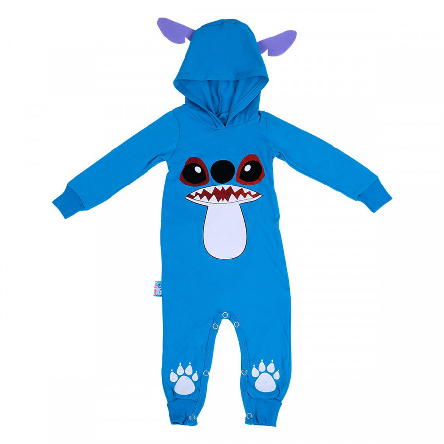 Bộ Bodysuit Dài Liền Nón Stich Mihababy PBDS_STICH