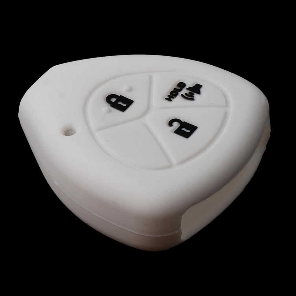 2 Pieces White Car Key Case Shell Protector Silicone for