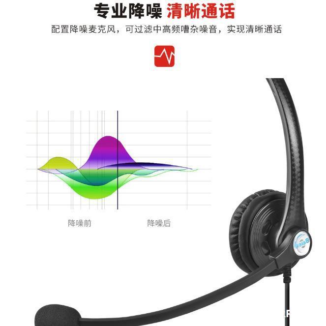 Tai nghe dịch vụ khách hàng gắn trên đầu của nhà điều hành Bain A16, tai nghe dịch vụ điện thoại, tai nghe điện thoại cố định, chốt điện, giảm tiếng ồn, máy tính di động USB