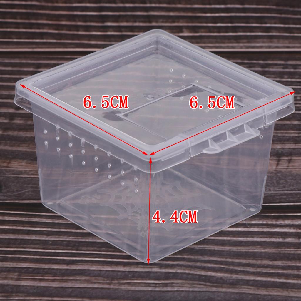 120pcs Acrylic Insect Reptile Spider Terrariums Breeding Box Hatching Container