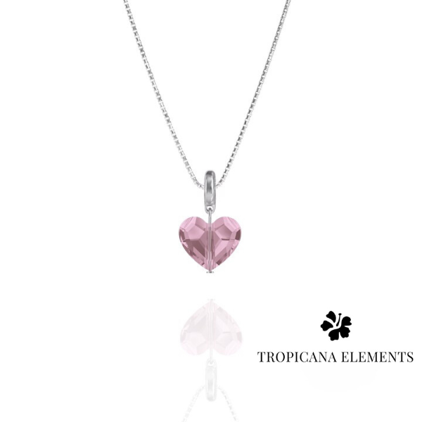 Charm Pha Lê Swarovski Trái Tim Màu Tím