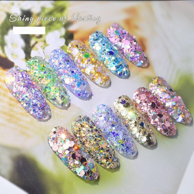 Sét nhũ khổng tước trang trí móng 12 màu dành cho nail