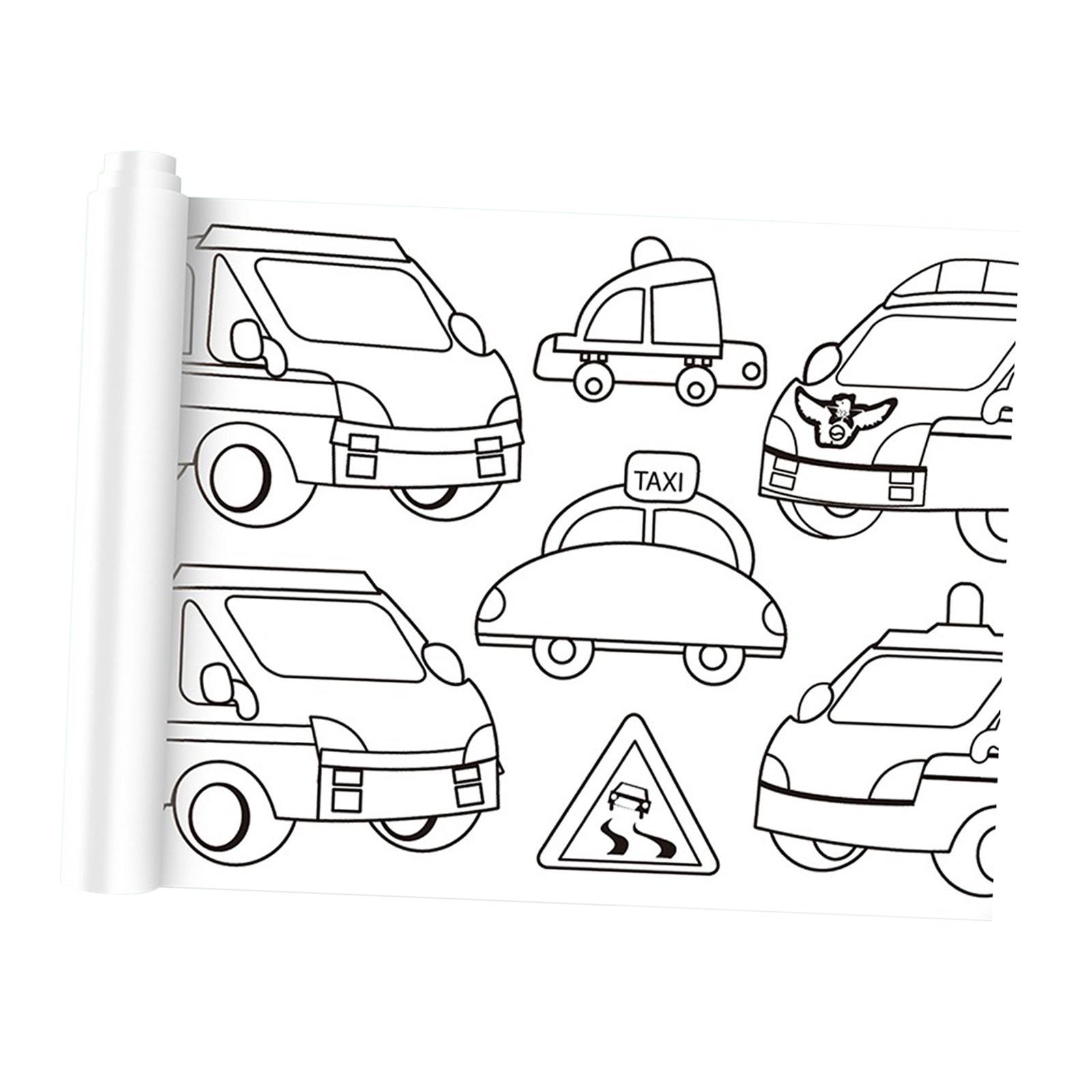 Art Paper Roll Sticky Coloring Book 30x300cm DIY Coloring Posters for Party Home