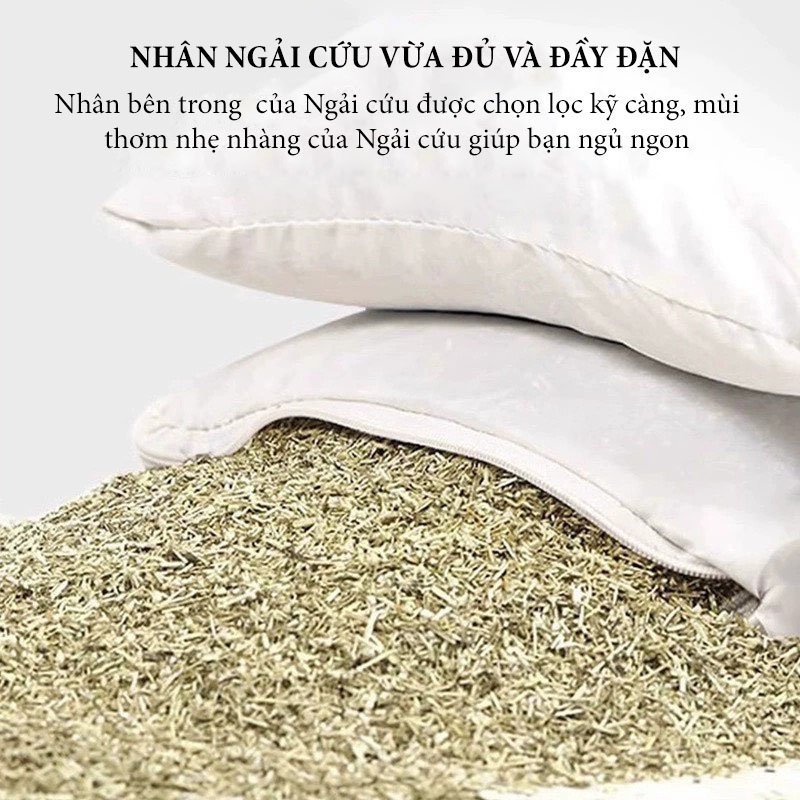 Gối thơm ngải cứu thảo mộc cắm điện công thái học hỗ trợ cột sống cổ, giúp cải thiện giấc ngủ ngon và đường cong cột sống cổ