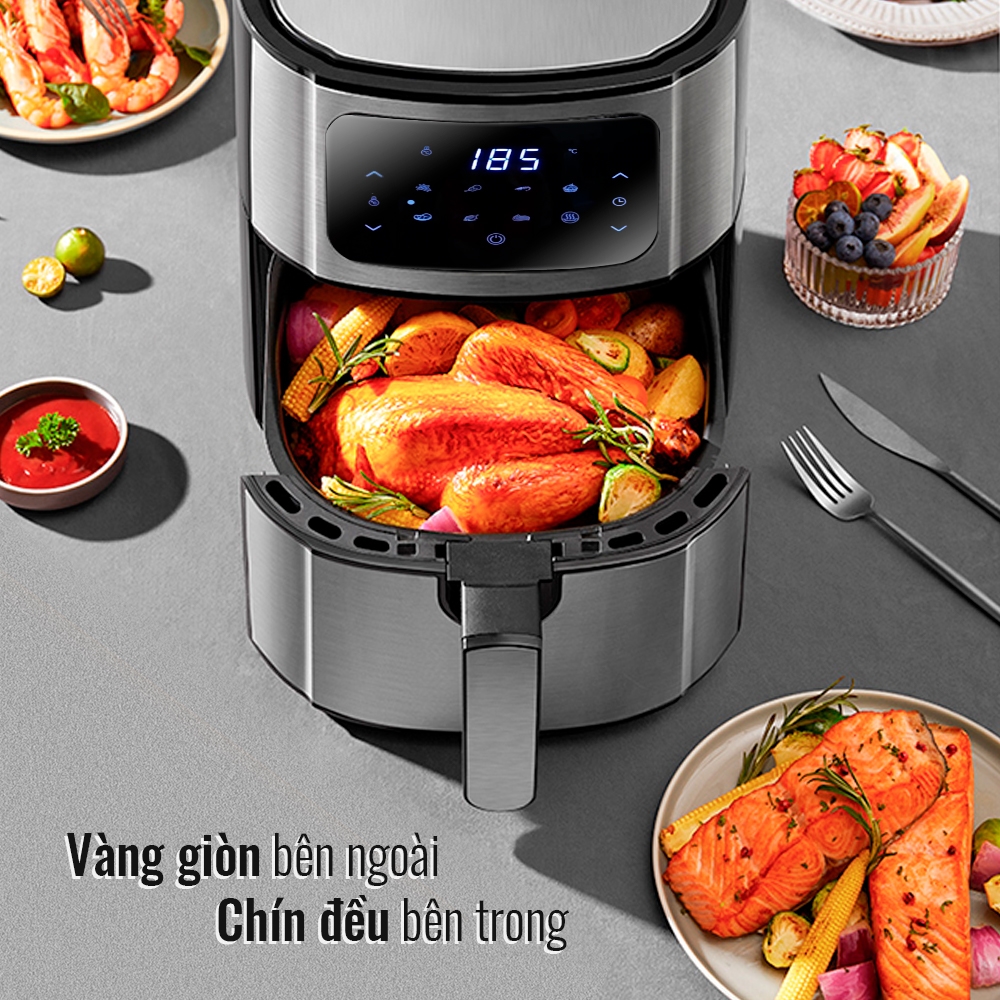 Nồi chiên không dầu Elmich AFE-3946OL 5.5 Lít - Hàng Chính Hãng
