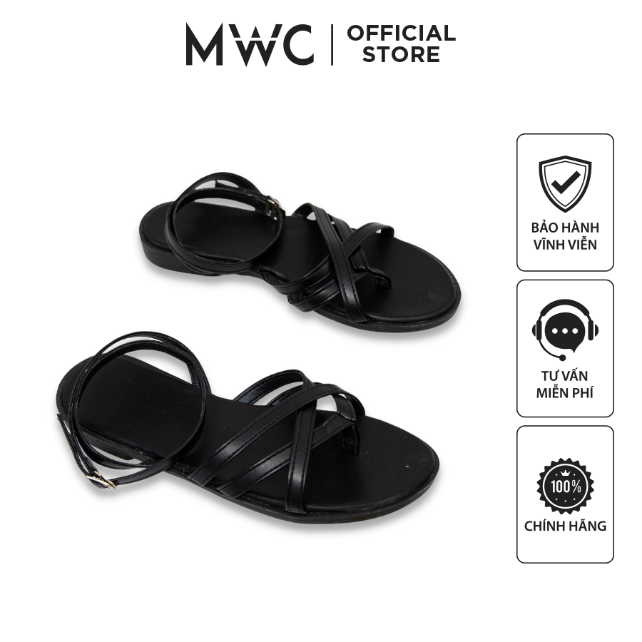 Giày Sandal Nữ thời trang MWC sandal quai dây mảnh xỏ ngón siêu xinh NUSD- 12009