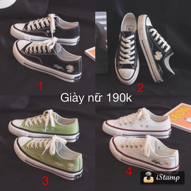 Giày thể thao thêu hoạ tiết hoa