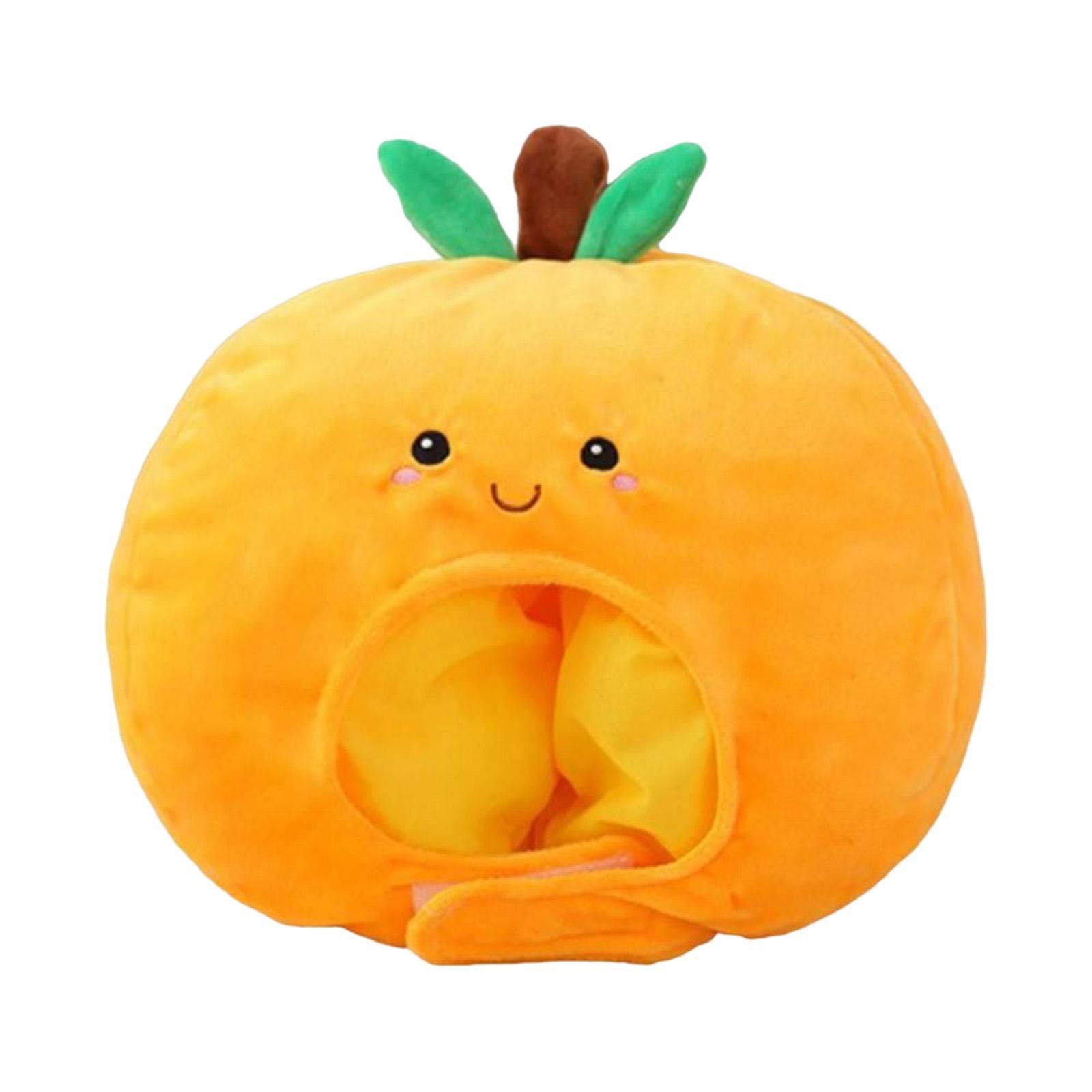 Plush Fruit Headgear Hat Plush Orange Birthday Photo Props Festival Costume Caps Adult