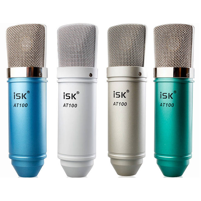 Micro thu âm ISK AT100 - Mic thu âm cao cấp hỗ trợ livestream, karaoke online - Sử dụng được trực tiếp với máy tính - Tương thích mọi loại soundcard - Lọc âm, chống ồn, chống nhiễu cực tốt - Giao màu ngẫu nhiên - Hàng nhập khẩu