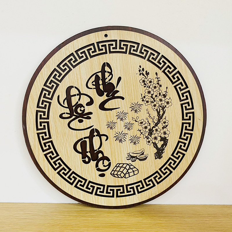Chữ Phúc Lộc Thọ Thư Pháp - Bảng Gỗ Decor - Trang Trí Nhà Cửa - Tết