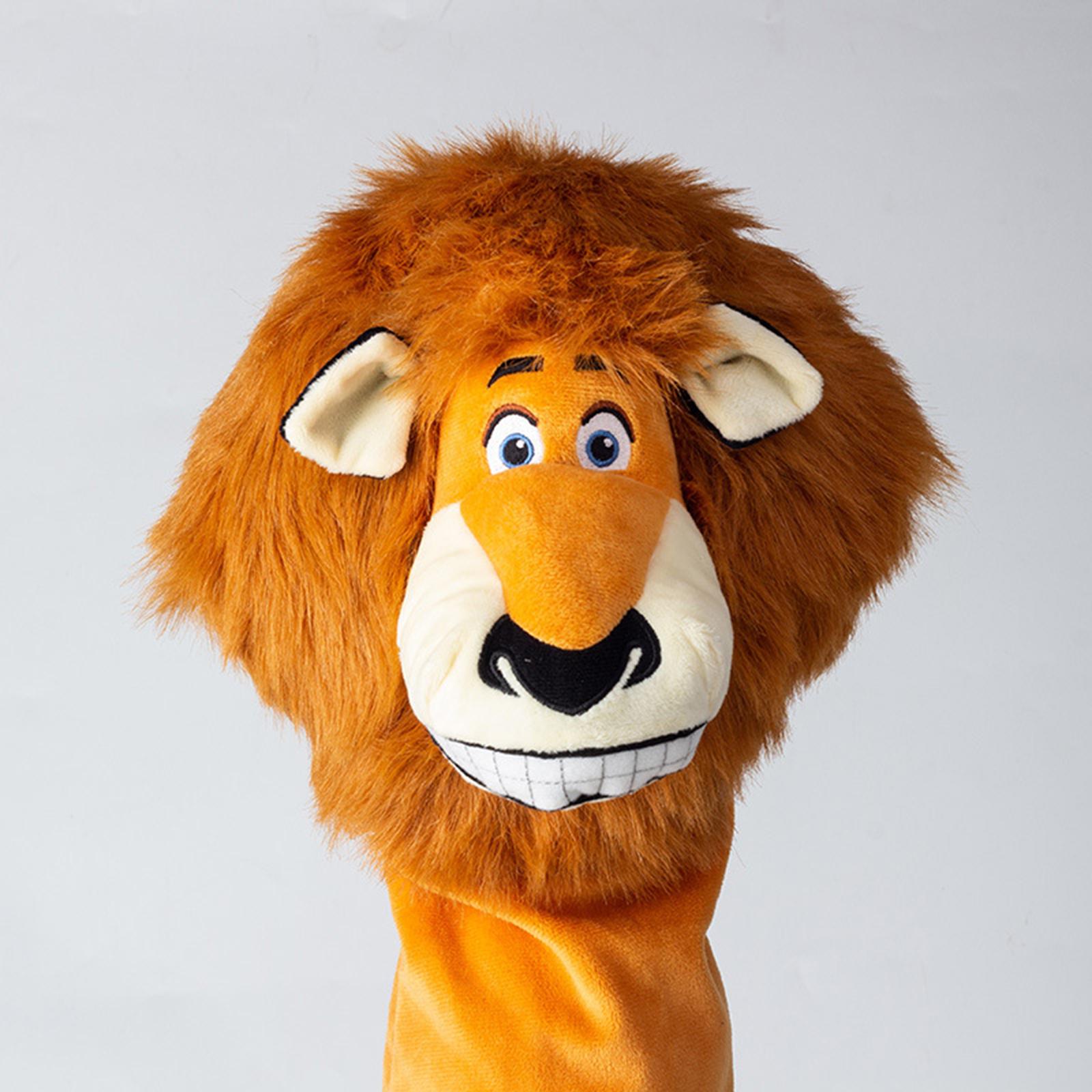 Cute Plush Golf Head Cover Animal Lion Club No.1 Driver Headcover Protective Professional Universal Club Carrying Protector Accessories for Golfer