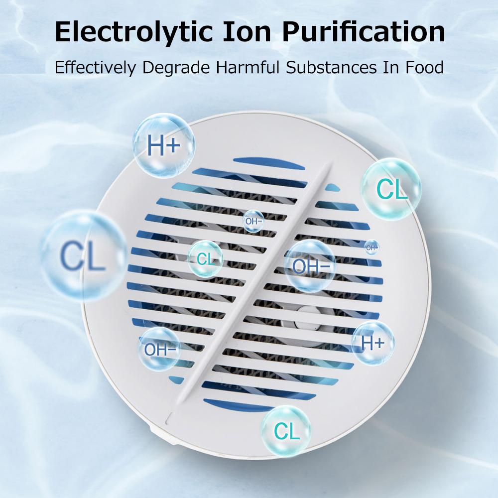 Máy Rửa Thực Phẩm Hộ Gia Đình Nhỏ Ipx7 Chống Nước 4400Mah Sạc Từ Tính Usb