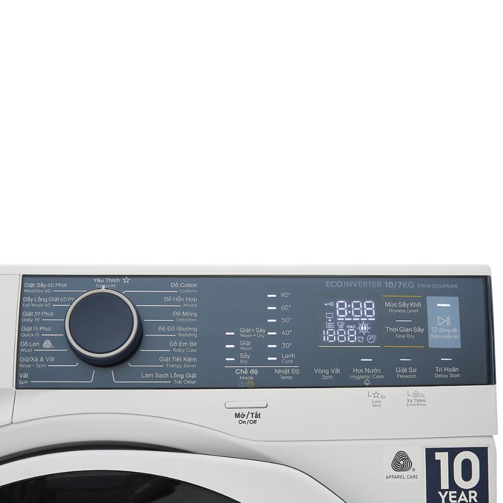 Máy giặt sấy quần áo Electrolux EWW1142Q7WB (Giặt 11kg, Sấy 7kg) - Hàng chính hãng bảo hành 24 tháng