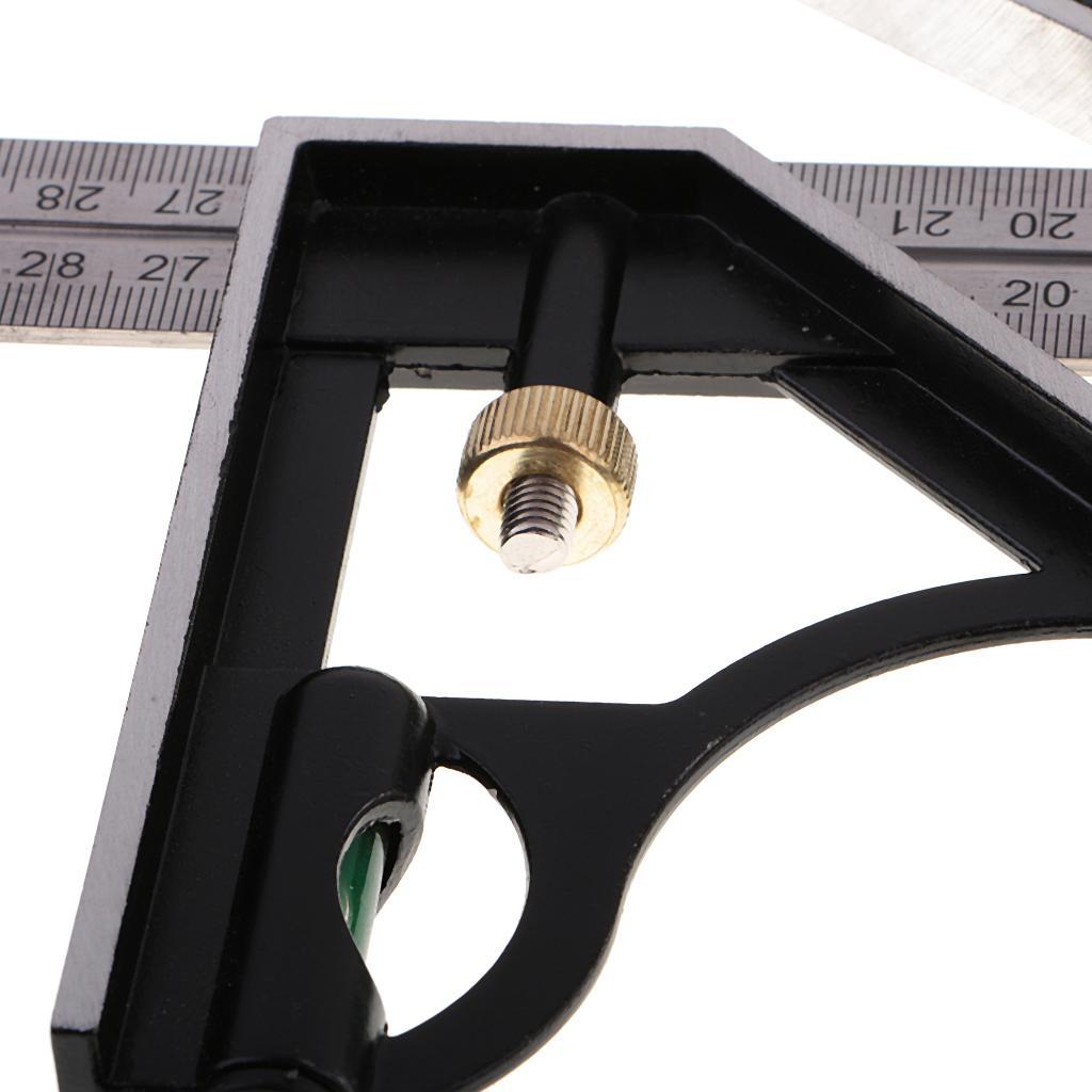 12 Inch Combination Square Set Stainless Steel Ruler Precision Measurement