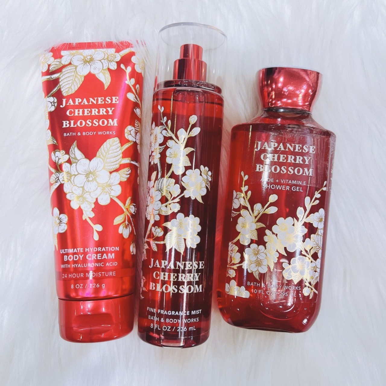 Set tắm dưỡng xịt thơm Bath &amp; Body Works Japanese Cherry Blossom ( phiên bản 2022 )