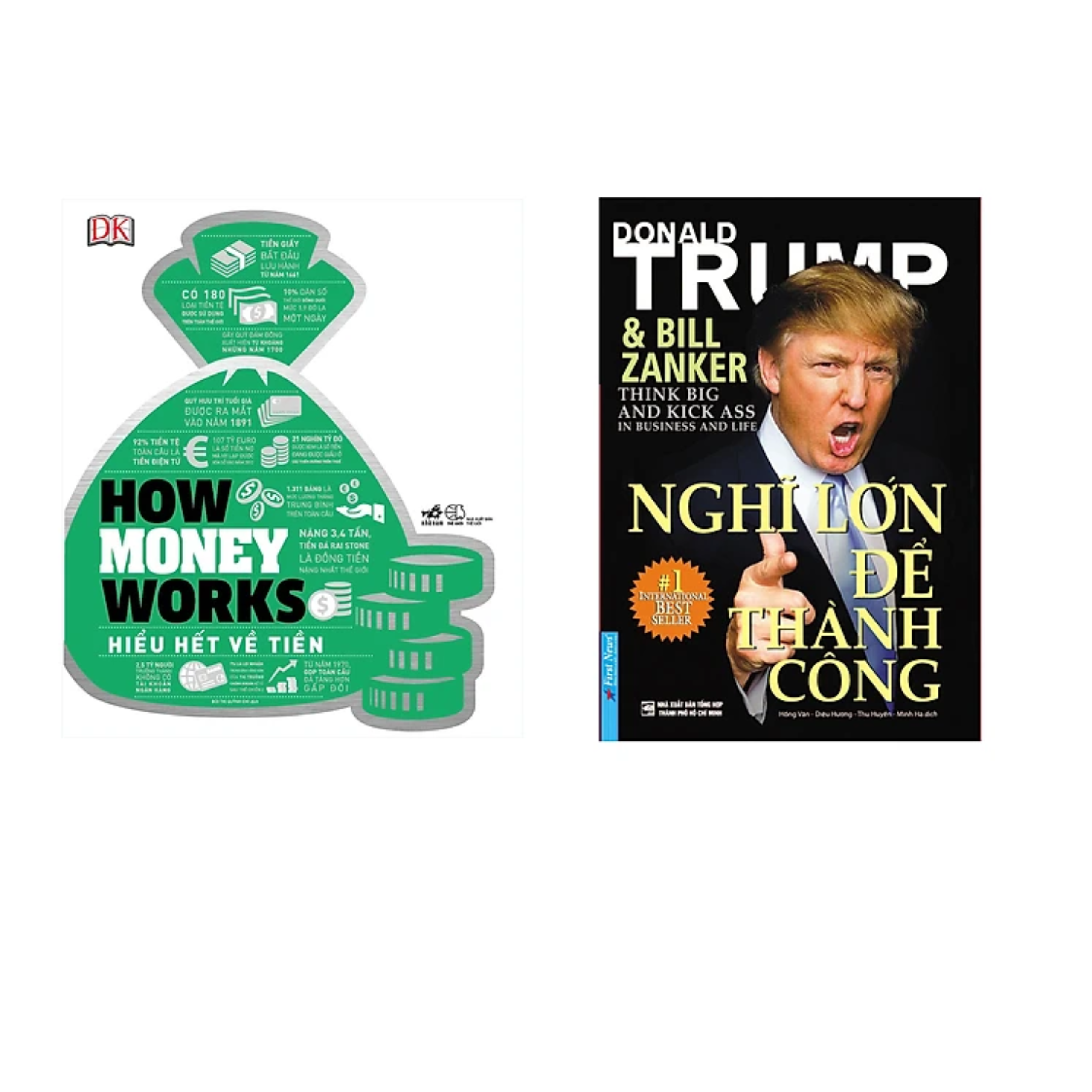Combo 2 cuốn Sách Tư Duy Trong Kinh Doanh Thành Công : Nghĩ Lớn Để Thành Công  + How Money Works - Hiểu Hết Về Tiền