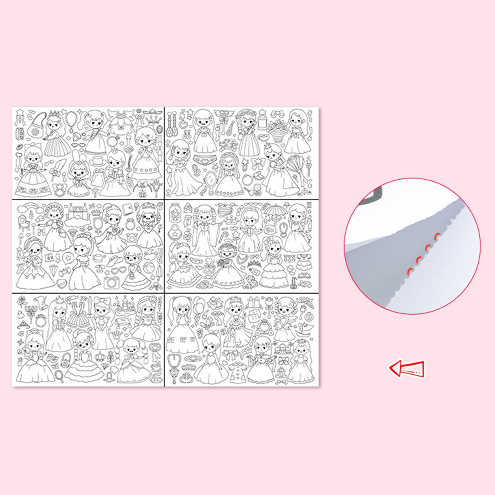 Large Coloring Paper Roll with Tear Off Line Colorable Dinosaur Transport