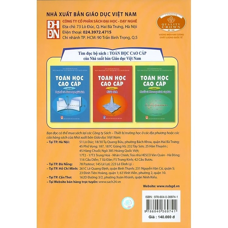Sách - Toán Học Cao Cấp Tập Hai: Giải Tích