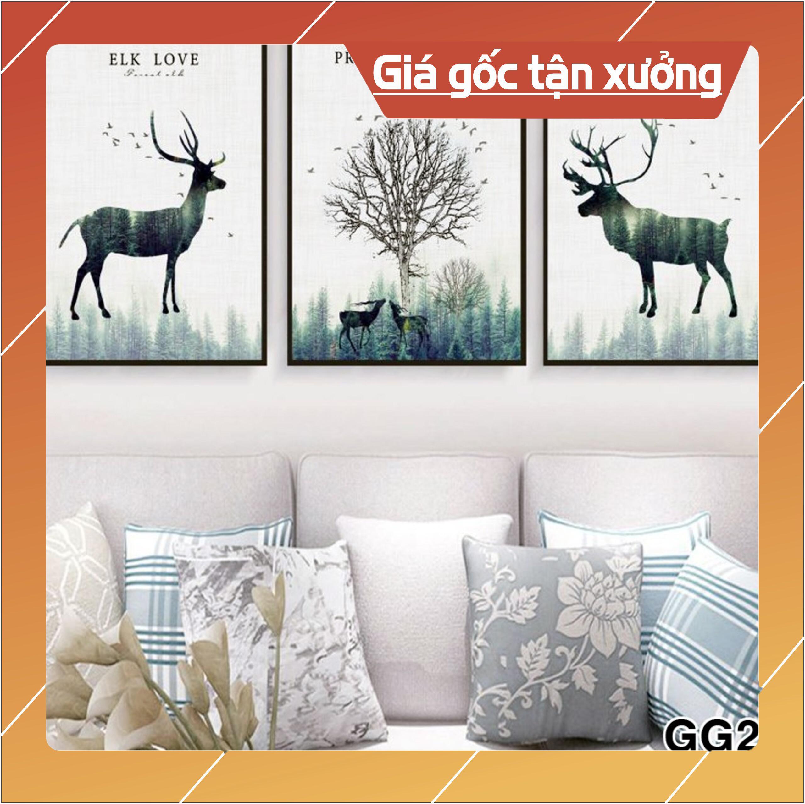Bộ tranh treo tường phong thủy trang trí nội thất đẹp và giá gốc tại xưởng mới nhất thị trường ĐL 24 chim công đẹp
