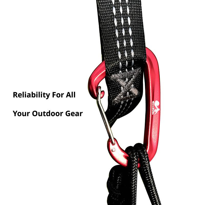 4 Cái/bộ 12KN Leo Thùng Đựng Đồ Co Giãn Dày Loại D Kẹp Móc Khóa Hợp Kim Nhôm Cho Võng Cắm Trại