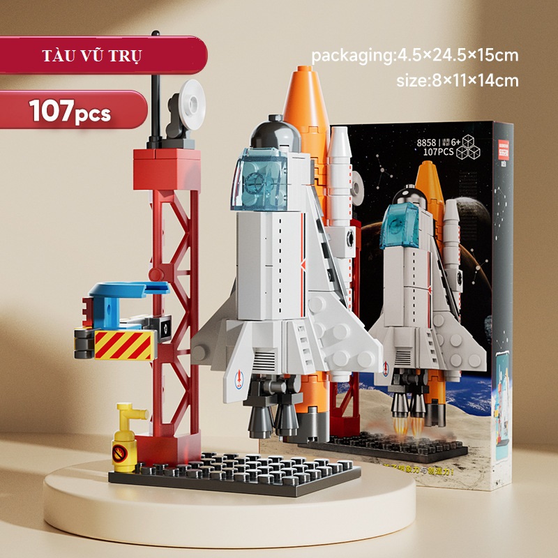 Bộ đồ chơi lắp ghép mô hình tàu không gian phi hành gia vũ trụ đồ chơi giáo dục cho bé