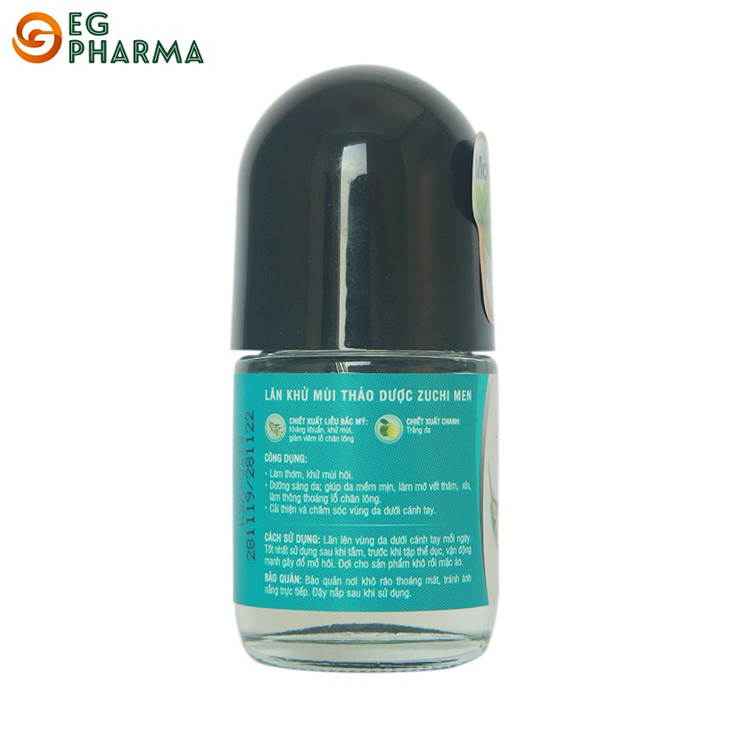 Lăn khử mùi cho nam Zuchi 25ml - Hương mạnh mẽ cá tính - ZC2 02