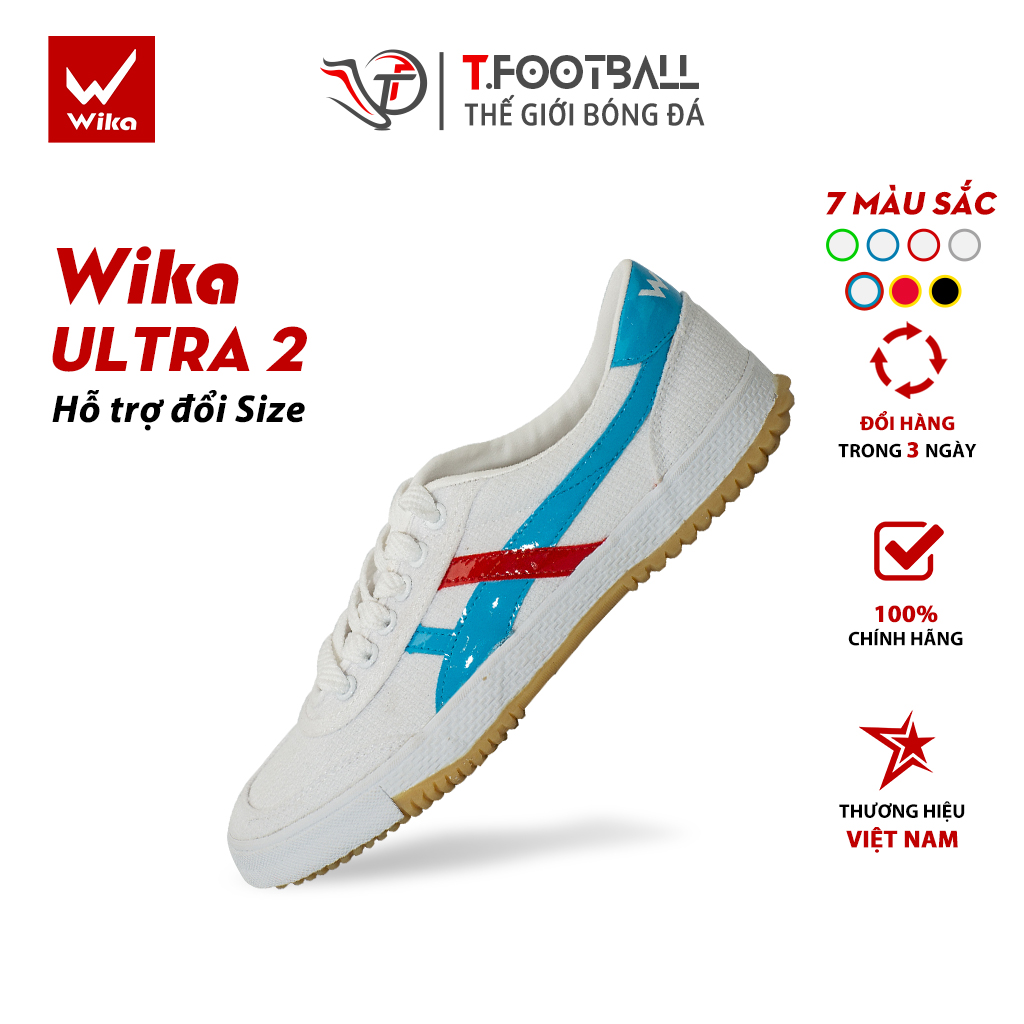 Giày Đá Bóng WIKA Chính Hãng Ultra 2 Bata Đế Bằng Cao Su IC